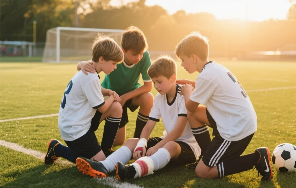 足球场上的团结和关爱